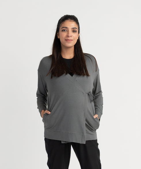 Women's Maternity/Nursing Wrap Cardigan
